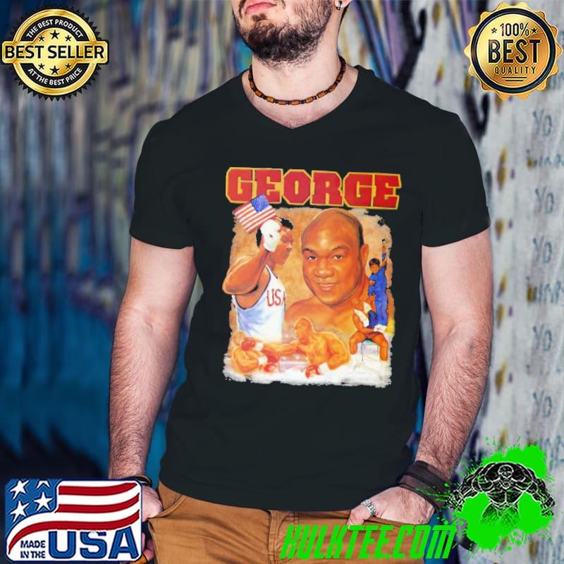 George Forman USA American Flag Boxing Shirt George Forman USA American Flag Boxing Shirt