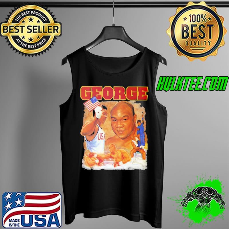 George Forman USA American Flag Boxing Shirt Tank Top George Forman USA American Flag Boxing Shirt Tank Top