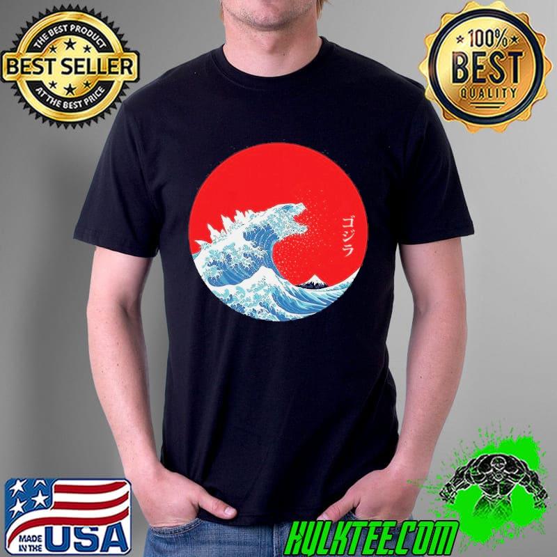 Godzilla in the great wave off kanagawa art Unisex Godzilla in the great wave off kanagawa art Unisex
