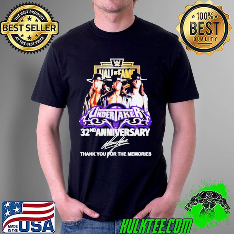 Hall of fame undertaker 32nd anniversary signature shirt