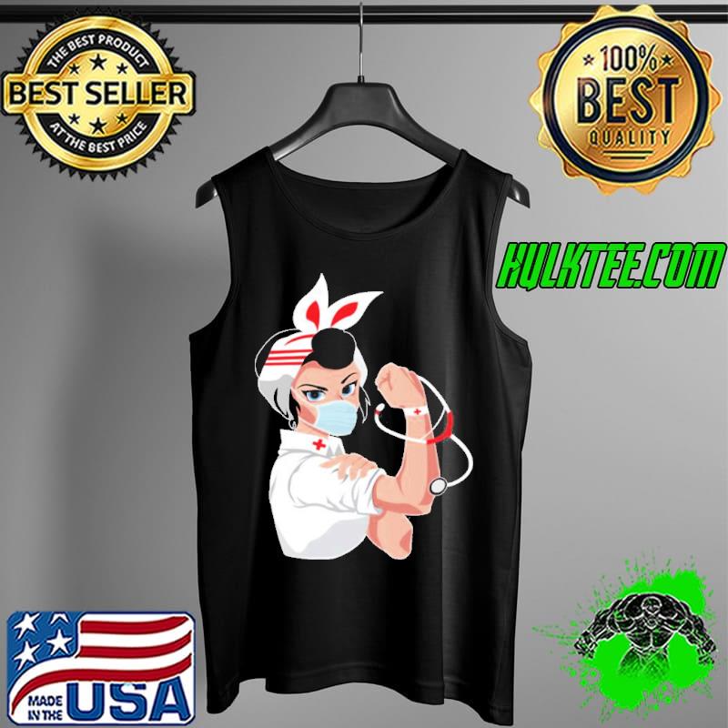 Healthcare worker we can do it rosie the riveter wearing mask Tank Top Healthcare worker we can do it rosie the riveter wearing mask Tank Top