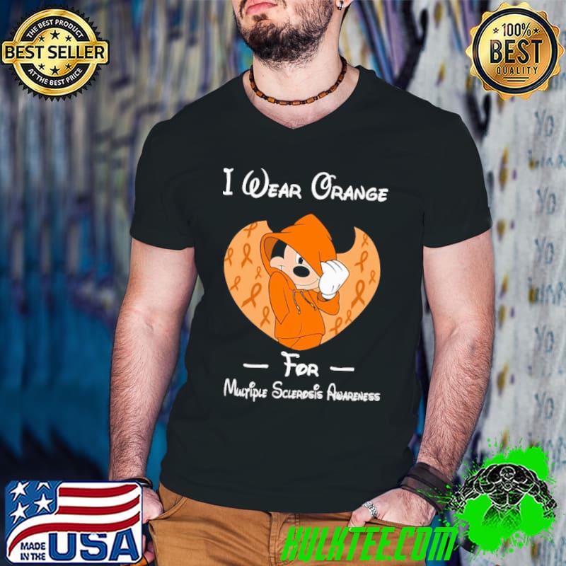 I Wear Orange For Multiple Sclerosis Awareness Mickey Shirt