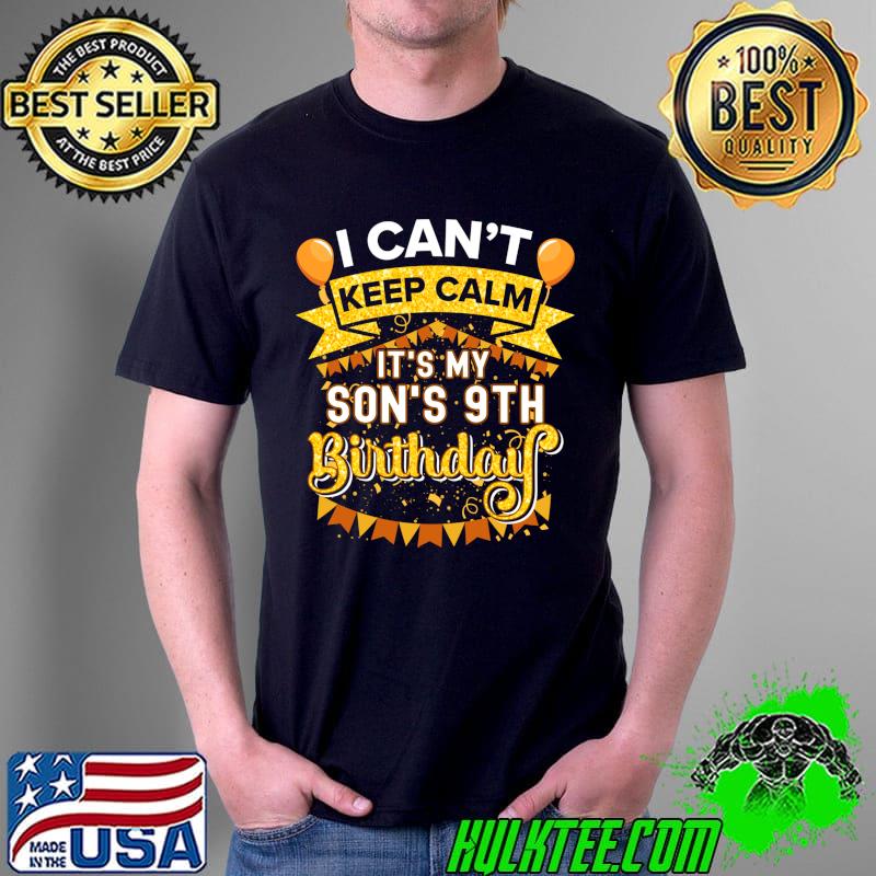 It's My Son 9th Birthday Shirt Matching Family Party T-shirt