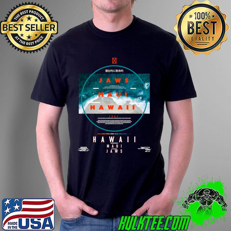 Jaws maui hawaii Streetwear Trendy Graphic T-shirt