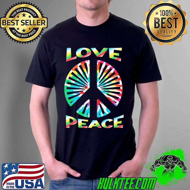 Love peace sign hippie pastel tie dye shirt