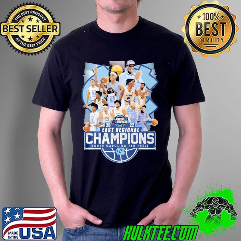 March madness 2022 east regional champions north carolina tar heels shirt