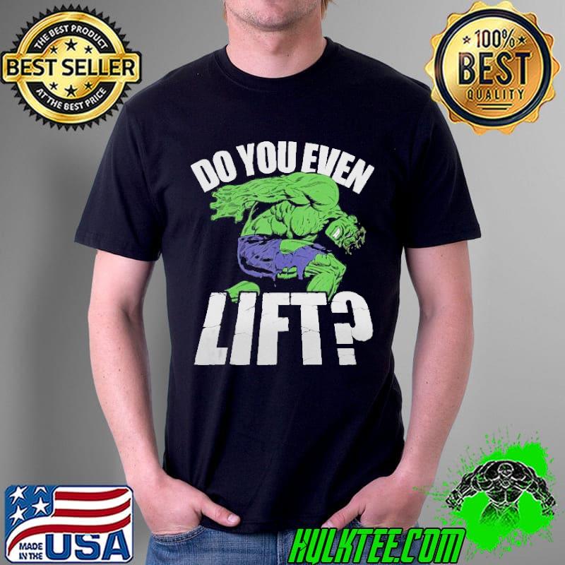 Marvel Hulk do you even lift retro portrait gift shirt