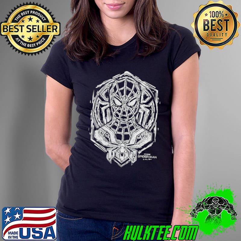 Marvel spiderman no way home black white line art Ladies Tee Marvel spiderman no way home black white line art Ladies Tee