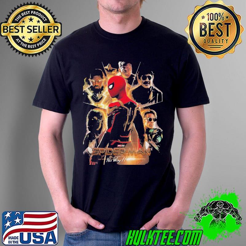 Marvel spiderman no way home cast spidey multiverse graphic poster shirt