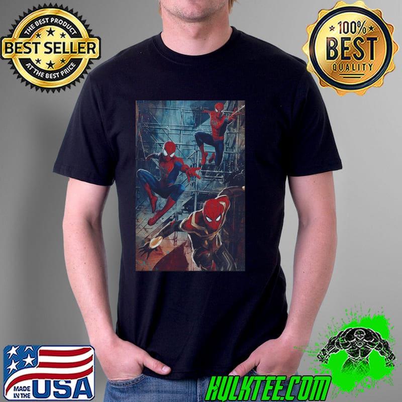 Marvel spiderman no way home spidermen jump shirt