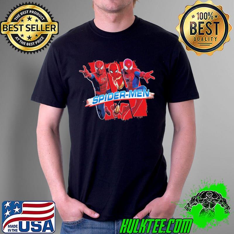 Marvel spiderman no way home spidermen trio shirt