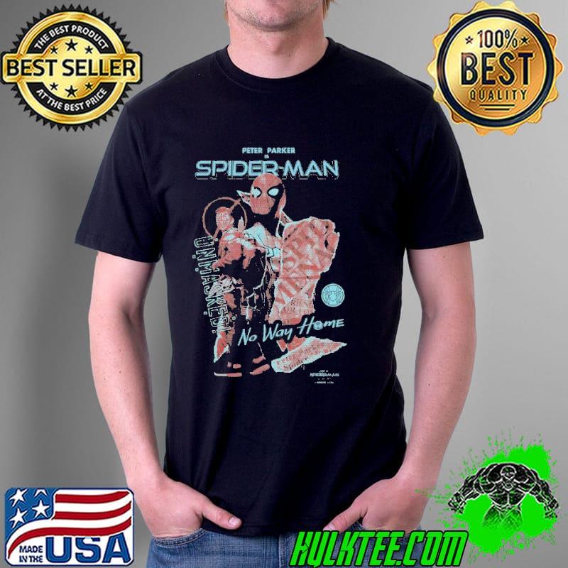 Marvel spiderman no way home unmasked poster shirt