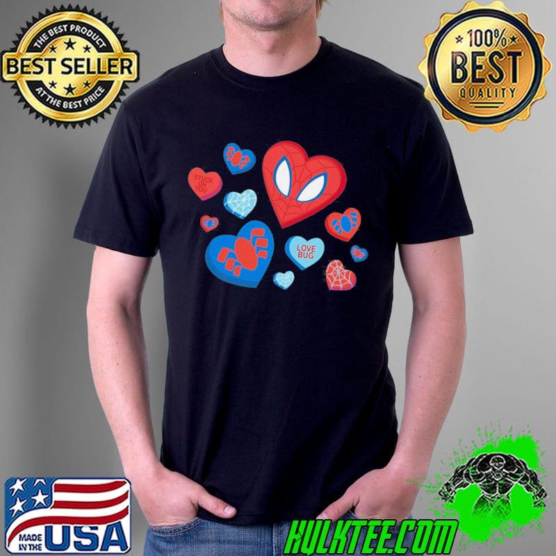 Marvel spiderman spidey hearts shirt