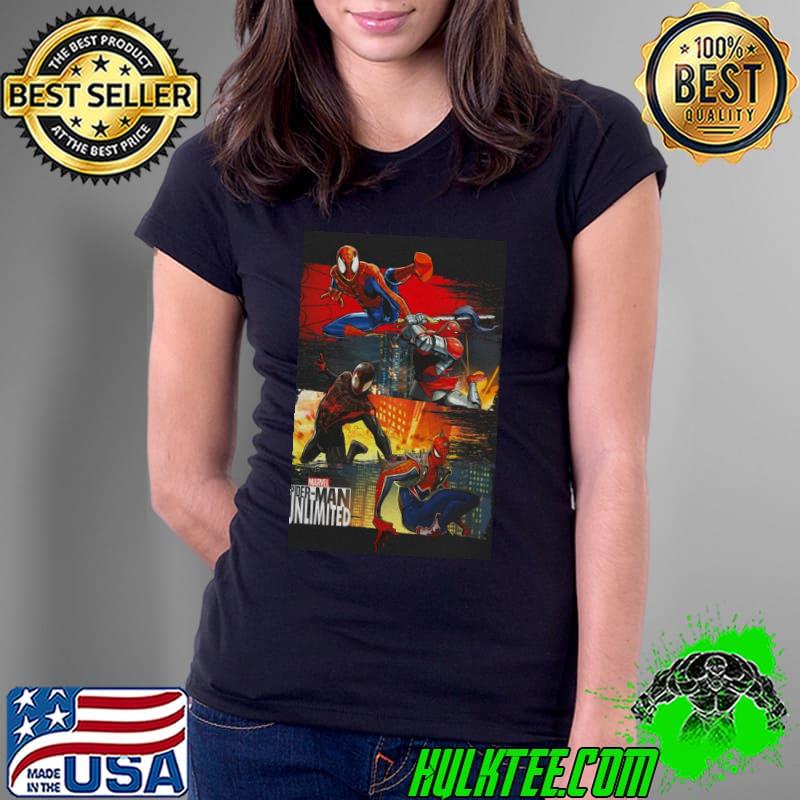 Marvel spiderman unlimited painted cast graphic Ladies Tee Marvel spiderman unlimited painted cast graphic Ladies Tee