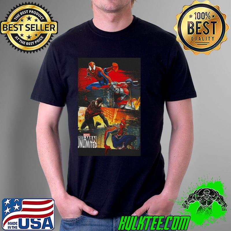 Marvel spiderman unlimited painted cast graphic shirt