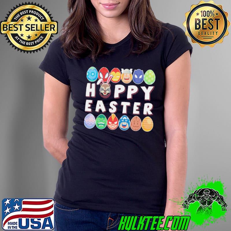 Marvel super heroes easter avengers eggs happy easter basket Ladies Tee Marvel super heroes easter avengers eggs happy easter basket Ladies Tee