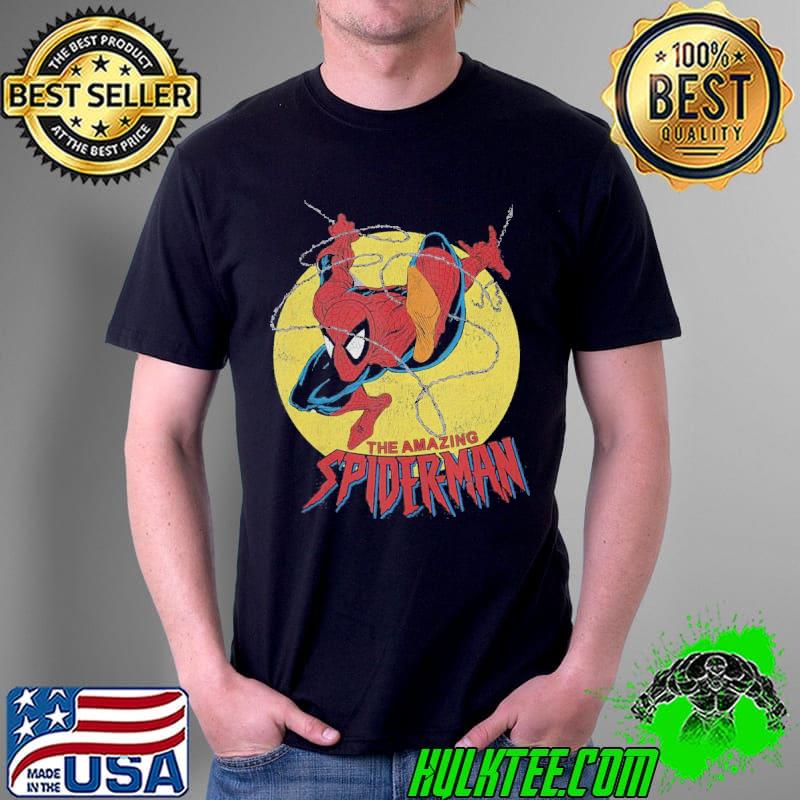 Marvel the amazing spiderman vintage jump logo shirt