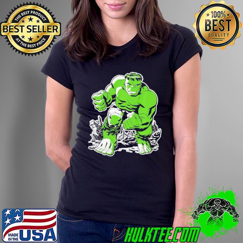 Marvel the incredible Hulk retro comic art gift gift Ladies Tee Marvel the incredible Hulk retro comic art gift gift Ladies Tee