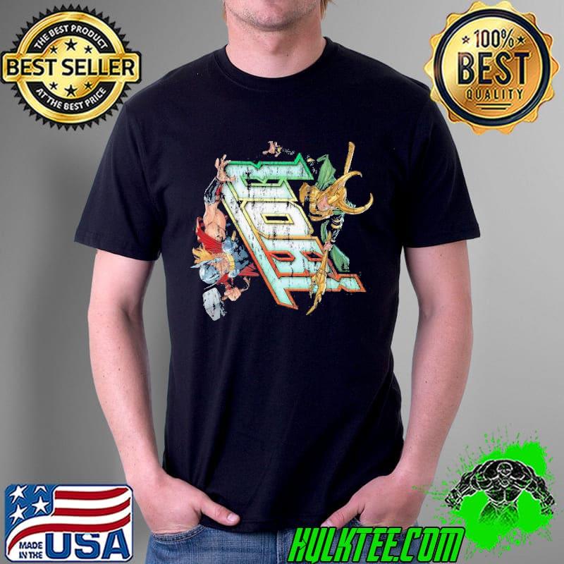 Marvel Thor vs lokI comic book gift shirt