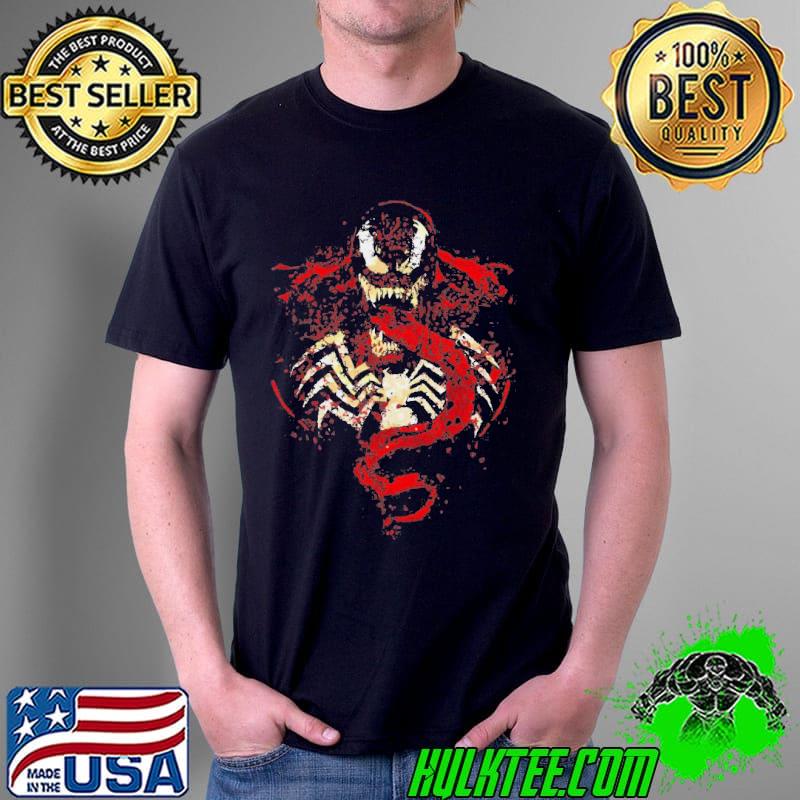 Marvel venom splatter tongue cutout graphic shirt Marvel venom splatter tongue cutout graphic shirt