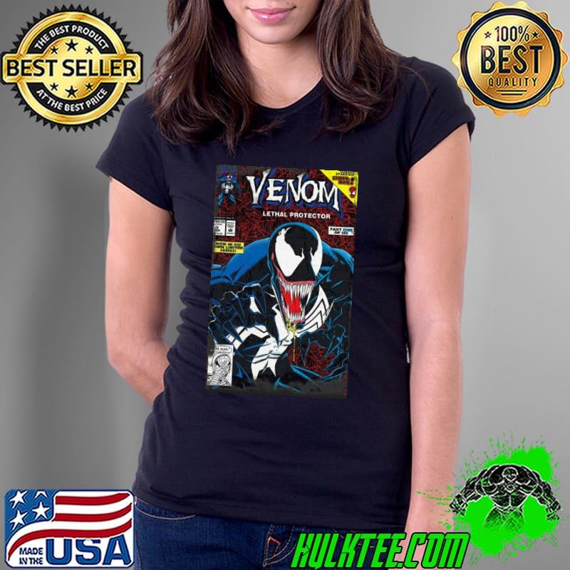 Marvel venom vintage comic book cover vintage gift Ladies Tee Marvel venom vintage comic book cover vintage gift Ladies Tee