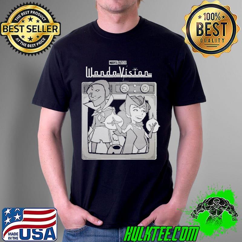Marvel wandavision retro cartoon TV logo gift shirt
