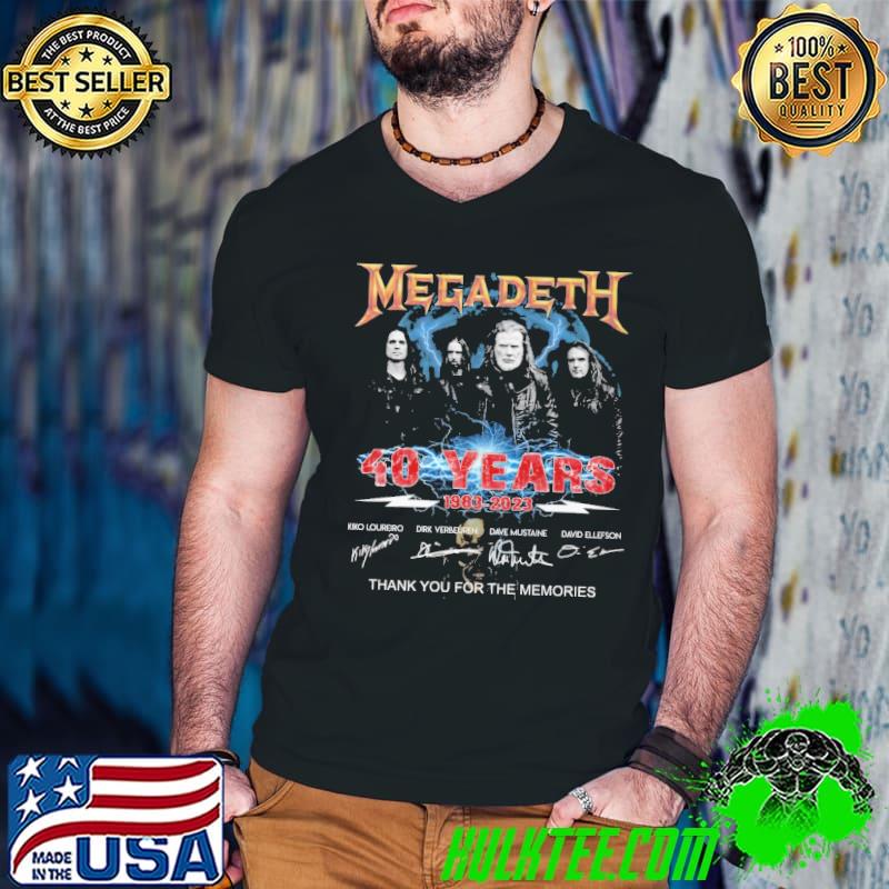 Megadeth 40 Years Thank You For The Memories Shirt