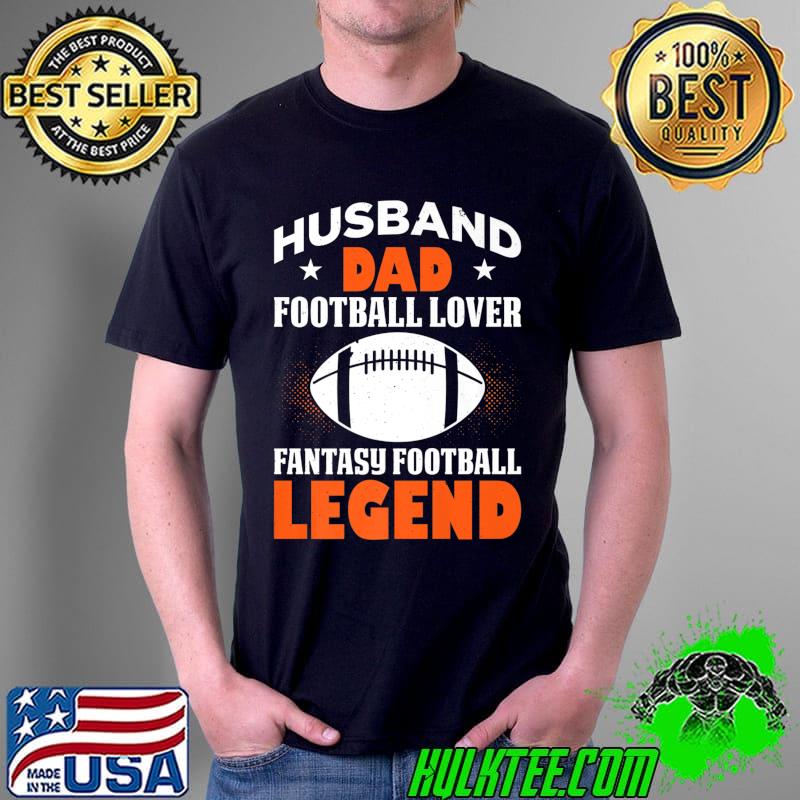 Mens Husband Dad Football Lover Fantasy Football Legened Premium T-Shirt