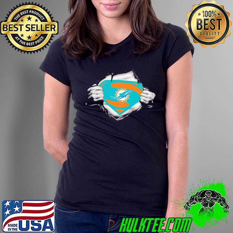 MiamI dolphins super man Ladies Tee MiamI dolphins super man Ladies Tee