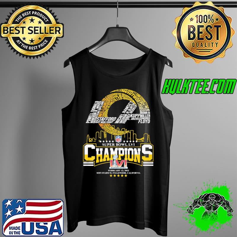 NFL Super Bowl Lvi Champions February 13 2022 Sofi stadium Inglewood California Tank Top NFL Super Bowl Lvi Champions February 13 2022 Sofi stadium Inglewood California Tank Top