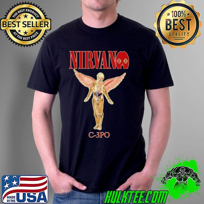 Nirvana C3PO in Utero skull wings Unisex Nirvana C3PO in Utero skull wings Unisex