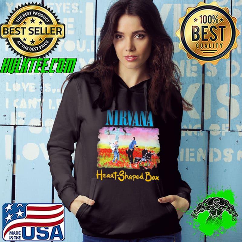 Nirvana Heart shaped box Album Drum Kit Flowers Shirt Hoodie Nirvana Heart shaped box Album Drum Kit Flowers Shirt Hoodie