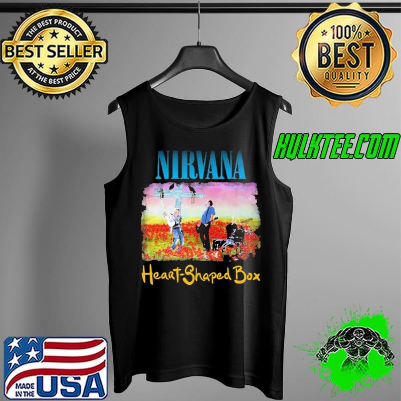 Nirvana Heart shaped box Album Drum Kit Flowers Shirt Tank Top Nirvana Heart shaped box Album Drum Kit Flowers Shirt Tank Top