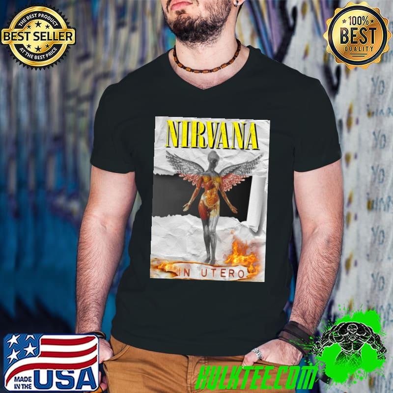 Nirvana In Utero Fire Poster Shirt
