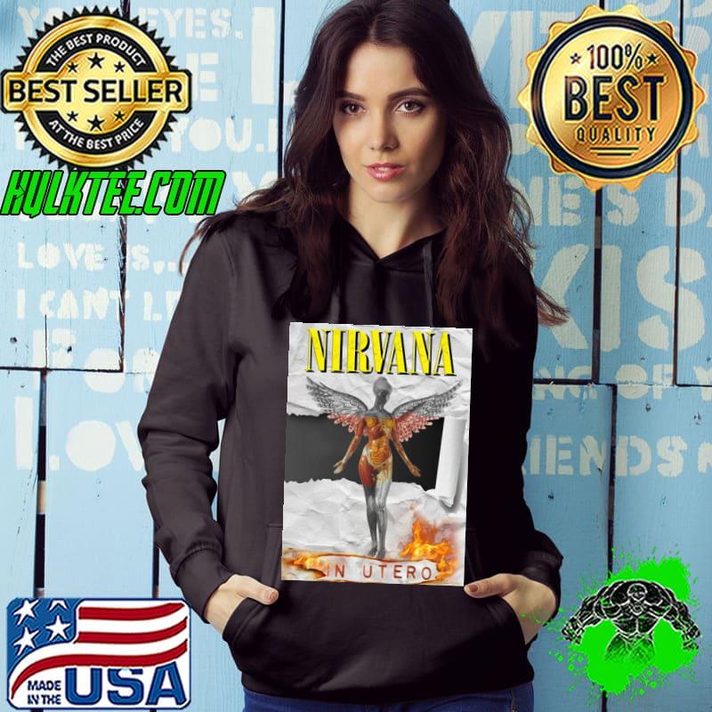 Nirvana In Utero Fire Poster Shirt Hoodie Nirvana In Utero Fire Poster Shirt Hoodie