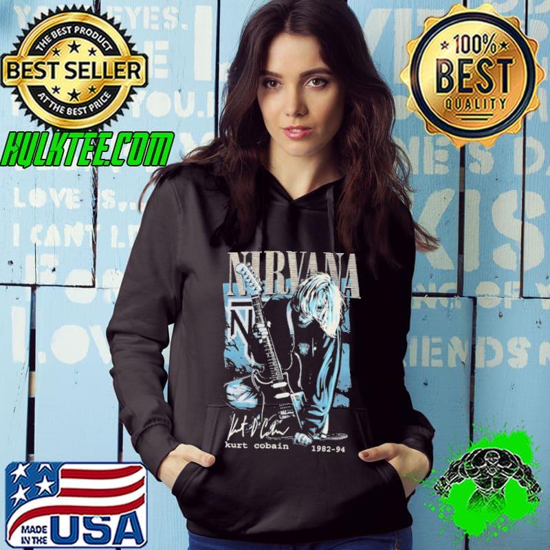 Nirvana Kurt Cobain 1982 1994 Guitar Signature Shirt Hoodie Nirvana Kurt Cobain 1982 1994 Guitar Signature Shirt Hoodie