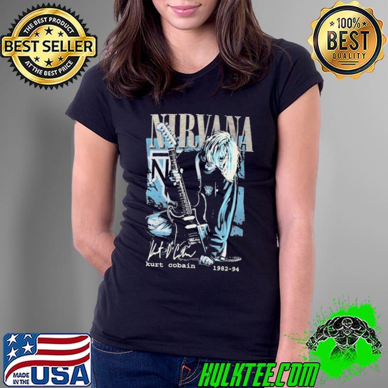 Nirvana Kurt Cobain 1982 1994 Guitar Signature Shirt Ladies Tee Nirvana Kurt Cobain 1982 1994 Guitar Signature Shirt Ladies Tee