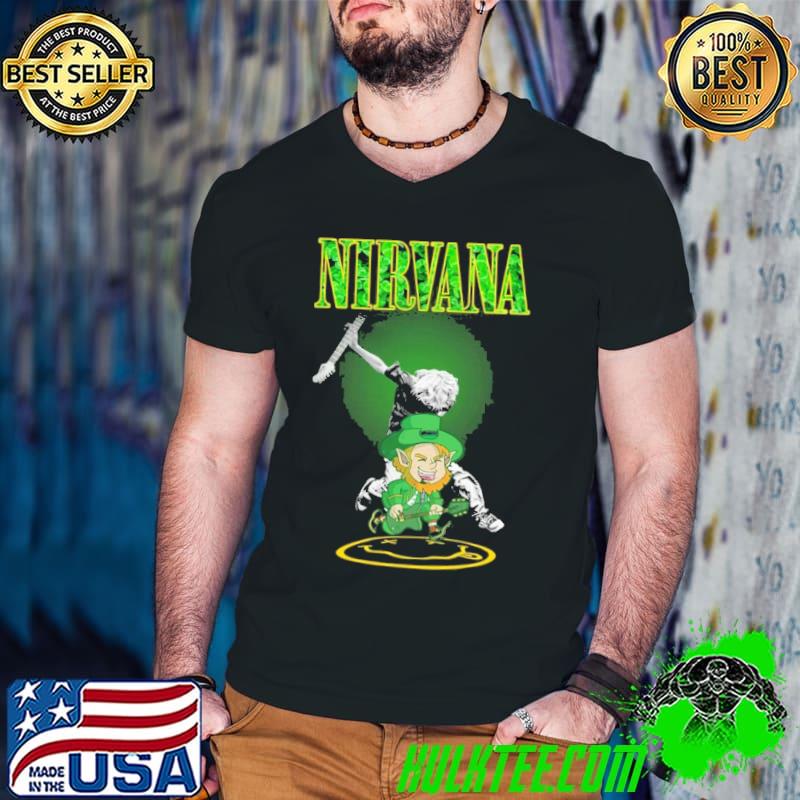 Nirvana Kurt Cobain X Leprechaun Patrick Day Shirt