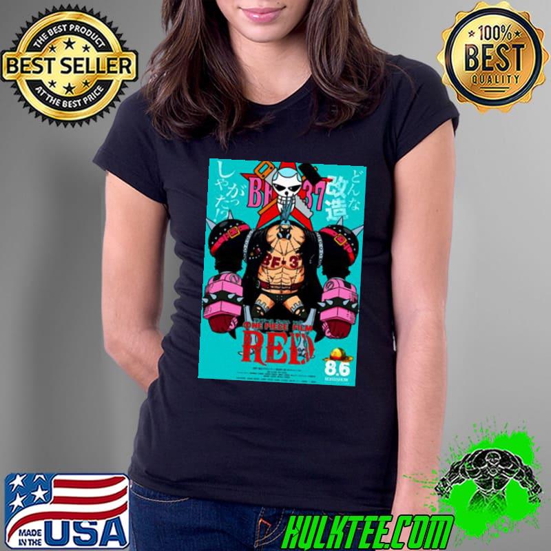 One piece film red franky graphic Ladies Tee One piece film red franky graphic Ladies Tee