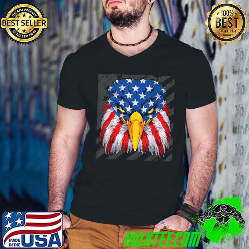 Patriotic Eagle 4th of July USA American Flag Merica men kid T-Shirt