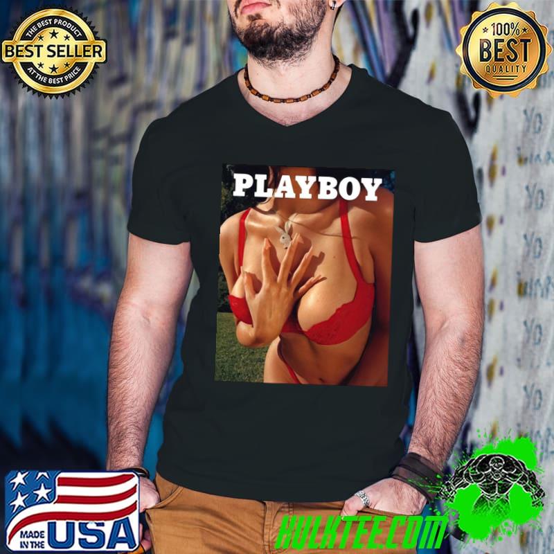 Playboy Inspired Sexy Red Bra Shirt