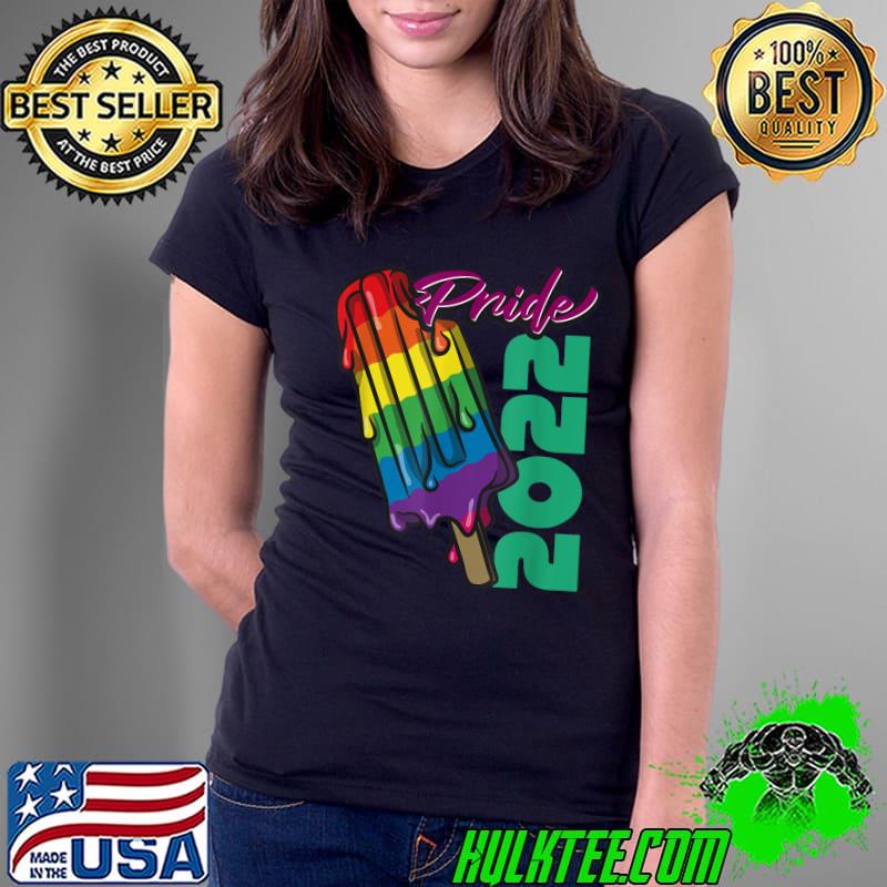 Pride 2022 Rainbow Ice Pride T-Shirt Ladies Tee Pride 2022 Rainbow Ice Pride T-Shirt Ladies Tee