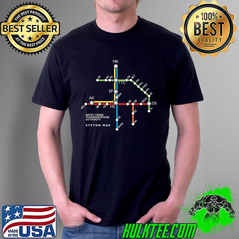 Reedy Creek Transportation Authority System Map T-Shirt