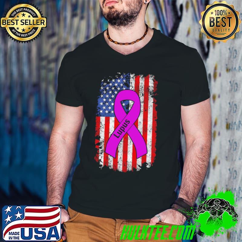 Ribbon Usa Flag National Lupus Awareness Day Shirt
