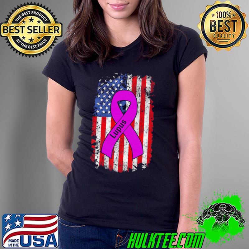 Ribbon Usa Flag National Lupus Awareness Day Shirt Ladies Tee Ribbon Usa Flag National Lupus Awareness Day Shirt Ladies Tee