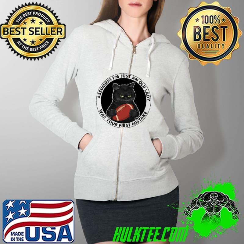 Rugby Assuming I'm Just an old lady was your first mistake cat Full Zip Hooded Rugby Assuming I'm Just an old lady was your first mistake cat Full Zip Hooded
