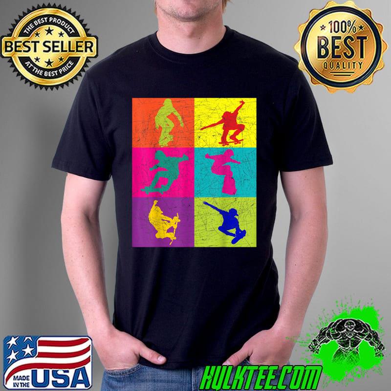 Skateboarding Skater Skating Skate Pop Art Skateboarder T-Shirt