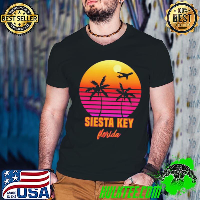 Summer siesta key Florida sunset palm tree shirt
