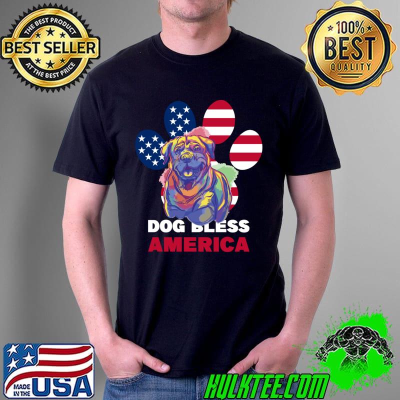 USA 4th of july Patriotic Dog American Rottweiler T-shirt