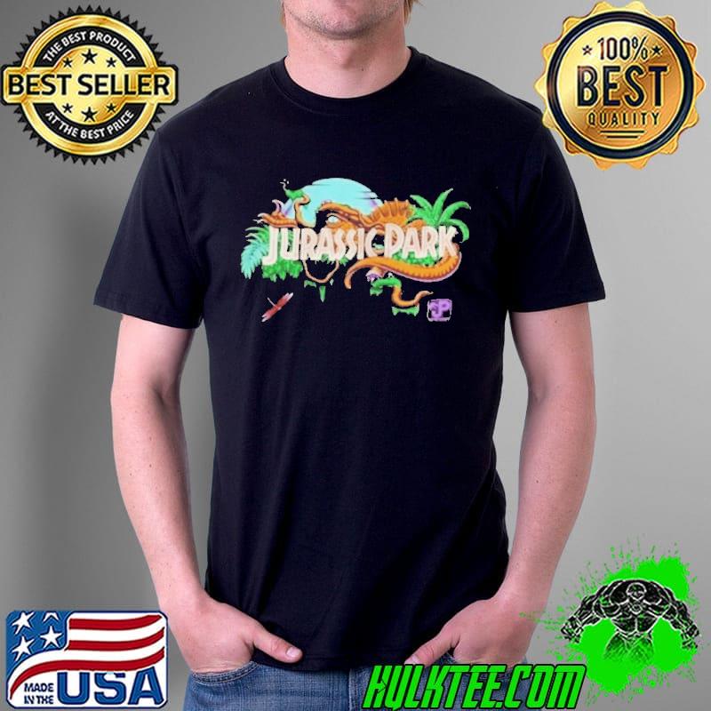 Vintage 1993 jurassic park dinosaur adventure movie film usa shirt